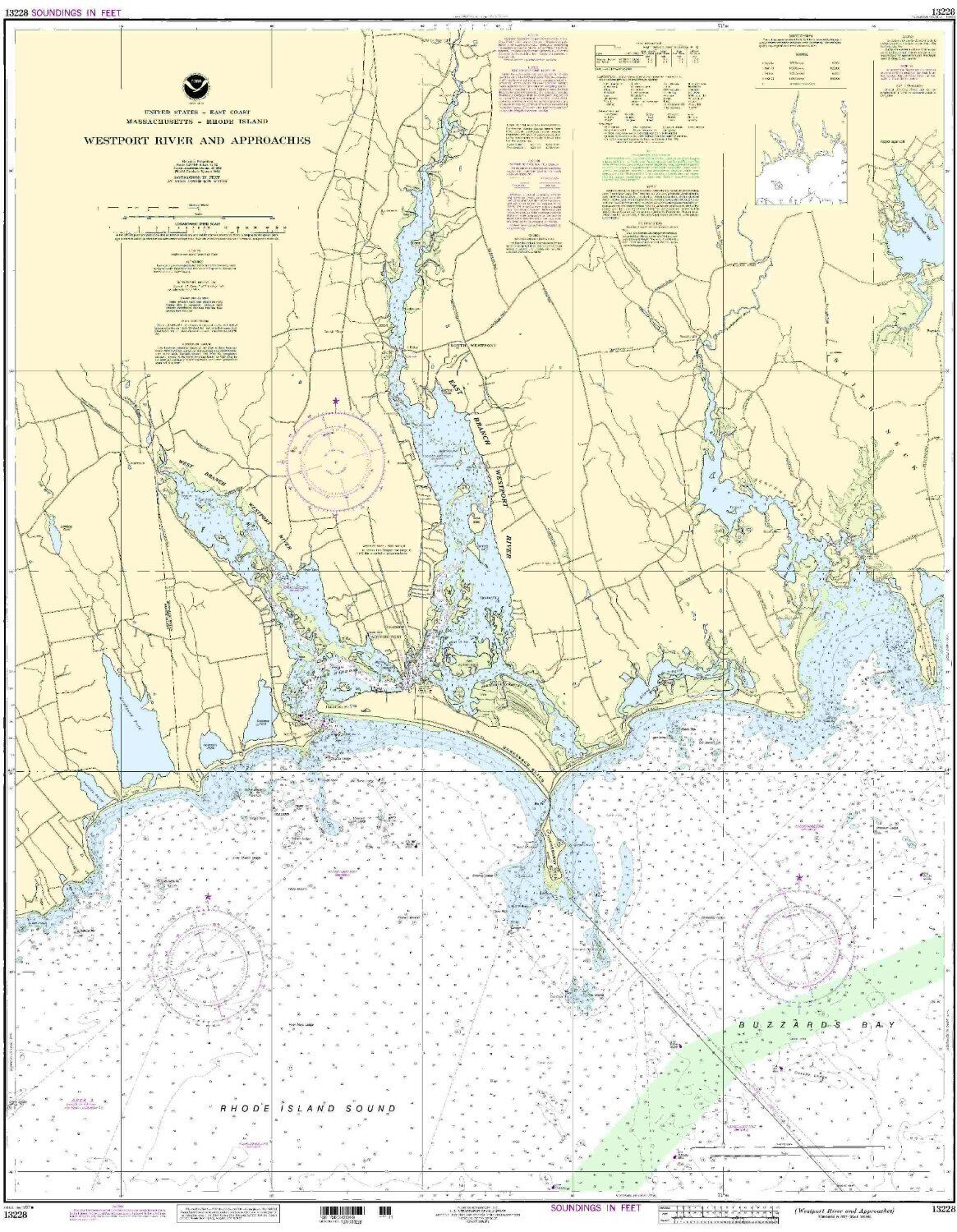 Noaa Chart Westport River And Approaches 12th Edition 13228