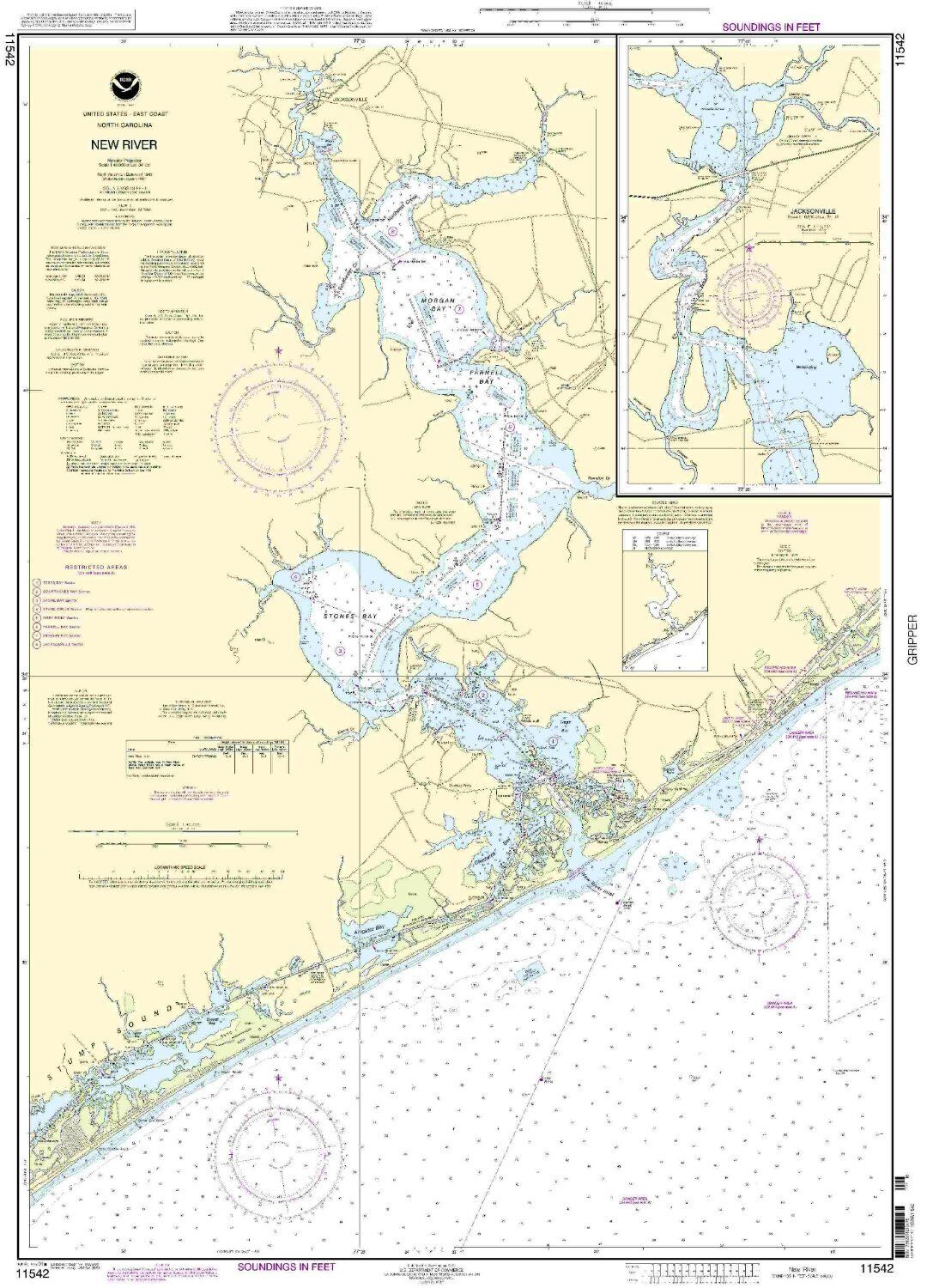 Noaa Chart New River - Jacksonville 18th Edition 11542