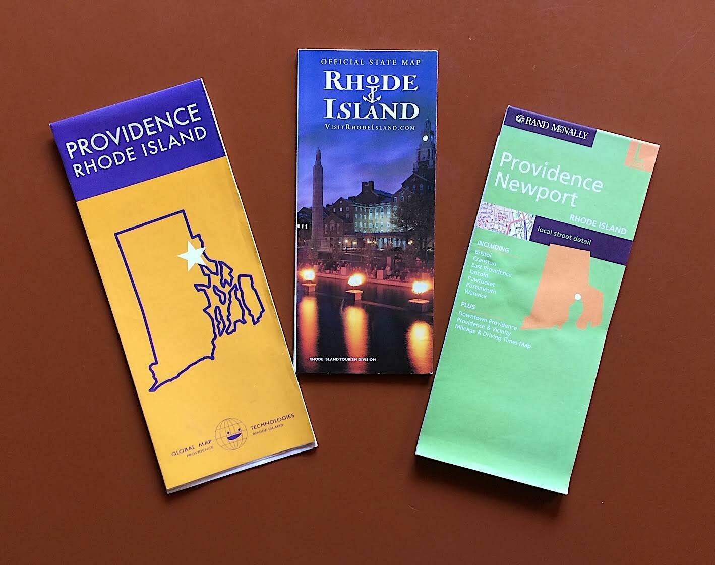 Three Detailed Maps Of Providence / Newport / Rhode Island
