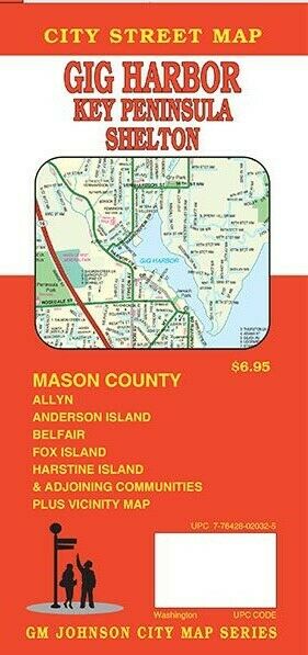 City Street Map Of Gig Harbor, Key Peninsula, Shelton & Mason County, Washington