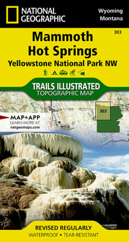 National Geographic Trails Illustrated Wy Nw Yellowstone Mammoth Hot Sgs Map 303