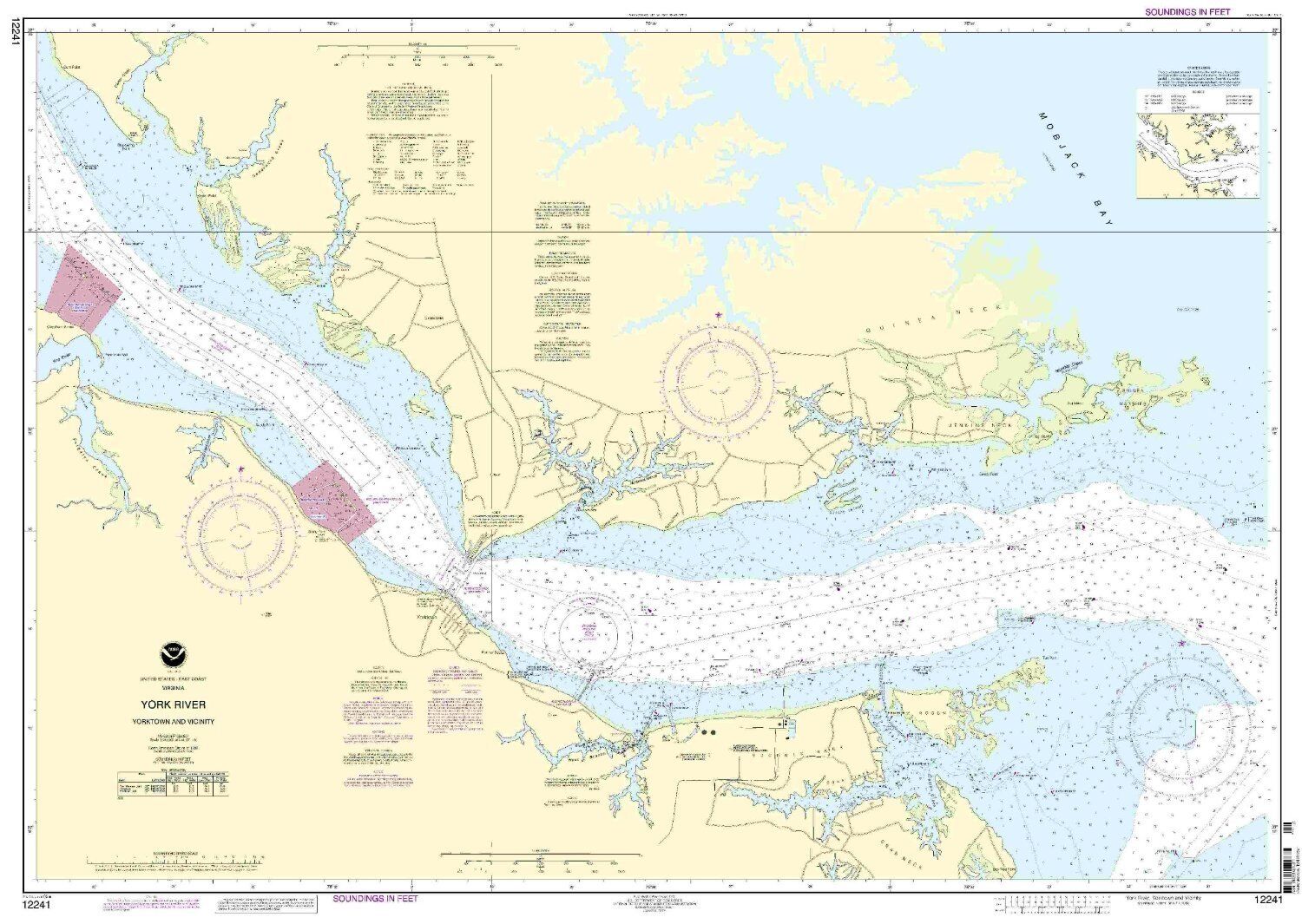Noaa Chart York River Yorktown And Vicinity 23rd Edition 12241