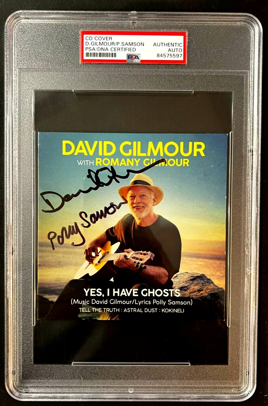 David Gilmour & Samson Signed Autographed Cd Cover Pink Floyd Psa Slabbed Coa